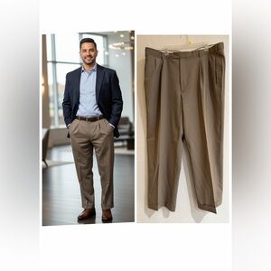 Paul Fredrick Men's Brown Dress Wool Pants size 42R